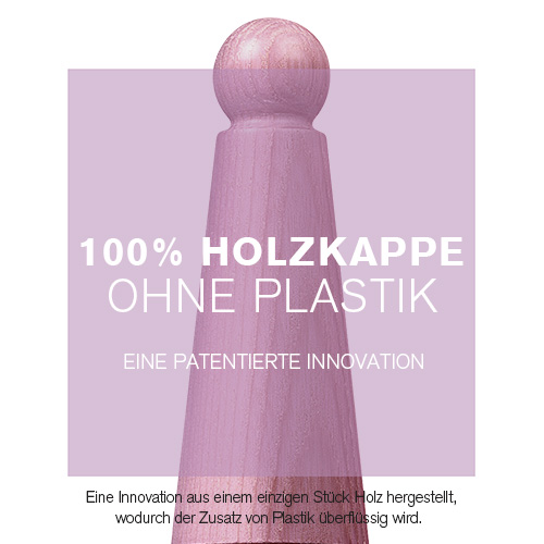 100% Holzkappe ohne Plastik 