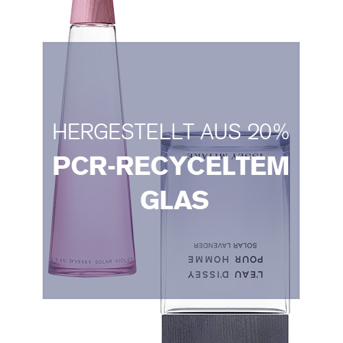 Hergestellt aus 20% PCR-recyceltem Glas