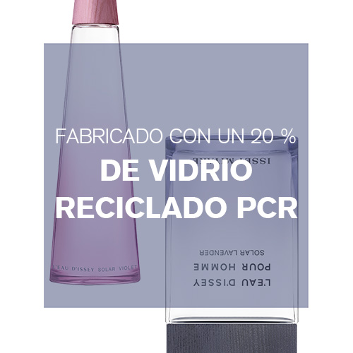 Fabricado con un 20 % de vidrio reciclado PCR