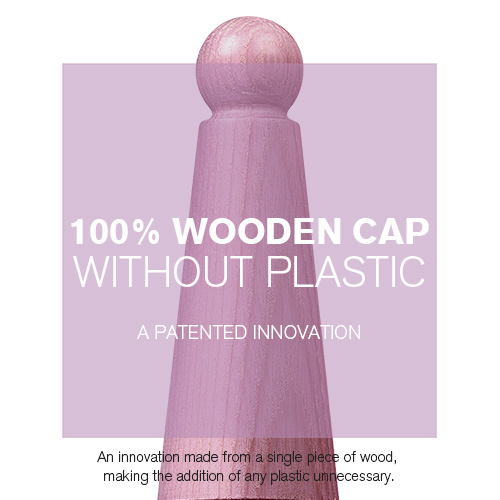 100% Wooden cap without plastic
