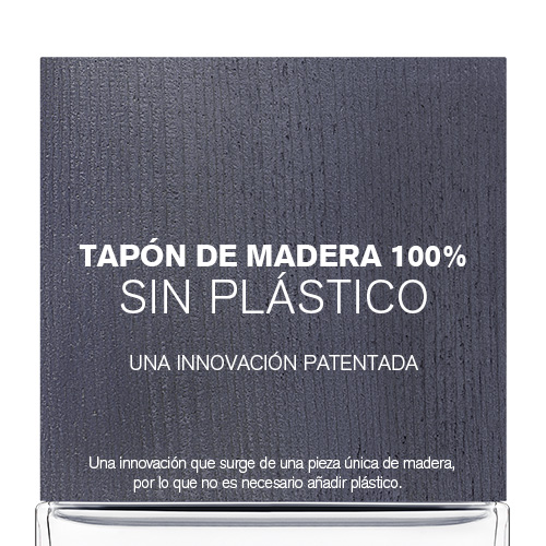 Tapón de madera 100 % sin plástico